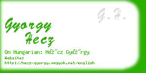 gyorgy hecz business card